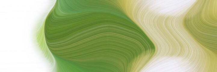 decorative header with olive drab, antique white and tan colors. dynamic curved lines with fluid flowing waves and curves