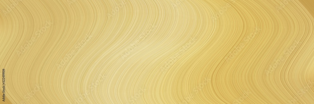 Poster artistic horizontal header with burly wood, pale golden rod and khaki colors. dynamic curved lines with fluid flowing waves and curves