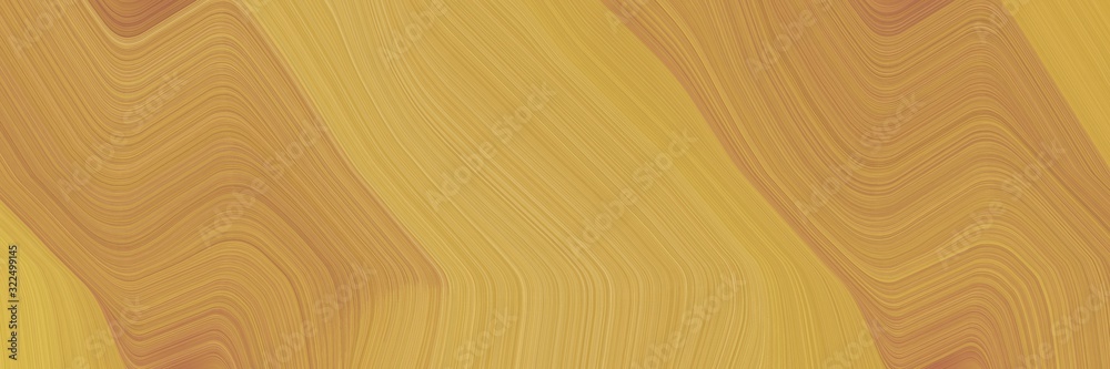 Poster decorative header with peru, sandy brown and sienna colors. dynamic curved lines with fluid flowing 