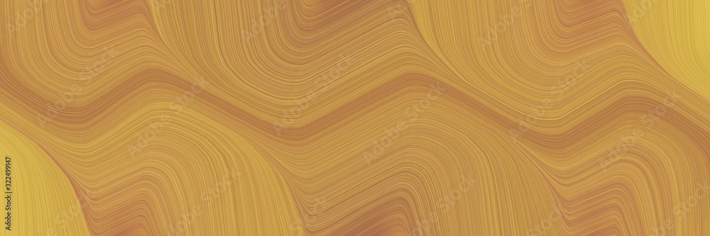 Poster decorative banner design with peru, sandy brown and sienna colors. dynamic curved lines with fluid f