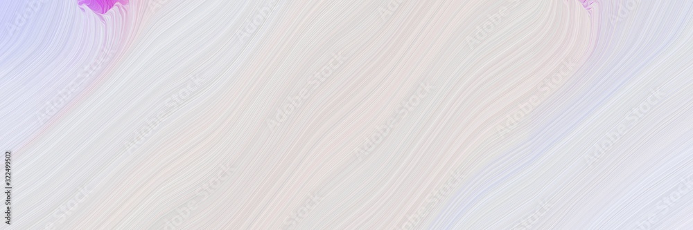 Poster flowing banner design with light gray, white smoke and orchid colors. dynamic curved lines with fluid flowing waves and curves