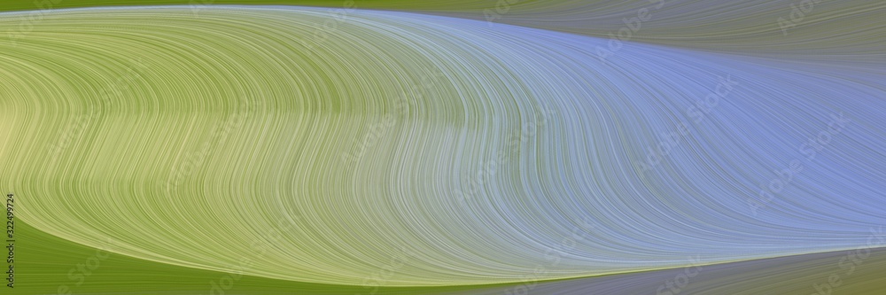 Poster flowing designed horizontal header with gray gray, light pastel purple and olive drab colors. dynamic curved lines with fluid flowing waves and curves