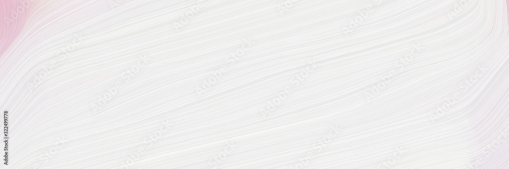 Poster dynamic horizontal banner with white smoke, thistle and light gray colors. dynamic curved lines with fluid flowing waves and curves