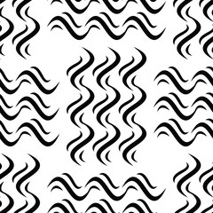 Wave seamless vector pattern or monochrome modern background