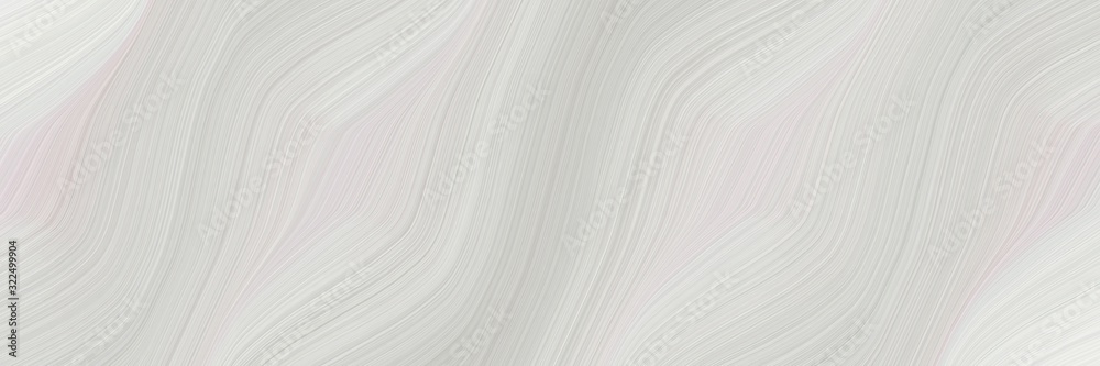 Aufkleber decorative designed horizontal header with light gray, white smoke and beige colors. dynamic curved lines with fluid flowing waves and curves