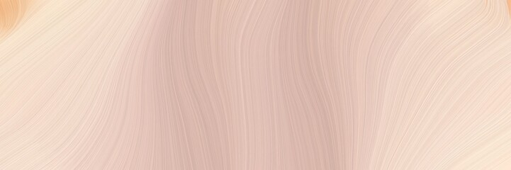 flowing horizontal banner with baby pink, antique white and tan colors. dynamic curved lines with fluid flowing waves and curves