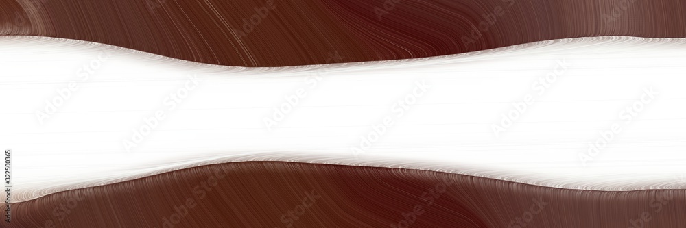 Poster modern designed horizontal header with light gray, old mauve and pastel brown colors. dynamic curved lines with fluid flowing waves and curves