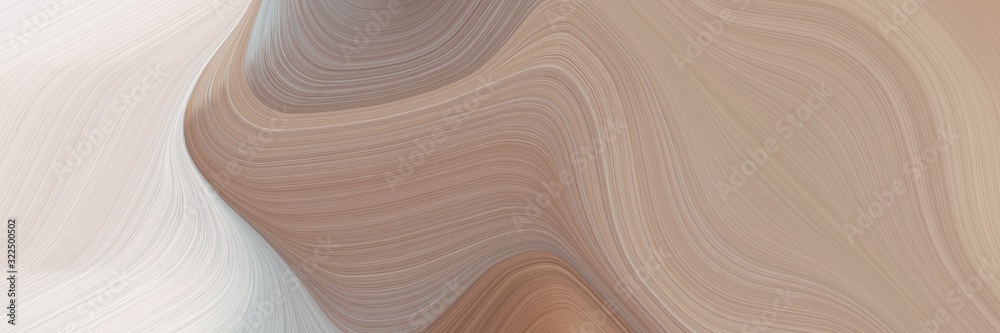 Aufkleber artistic horizontal header with rosy brown, antique white and pastel brown colors. dynamic curved li