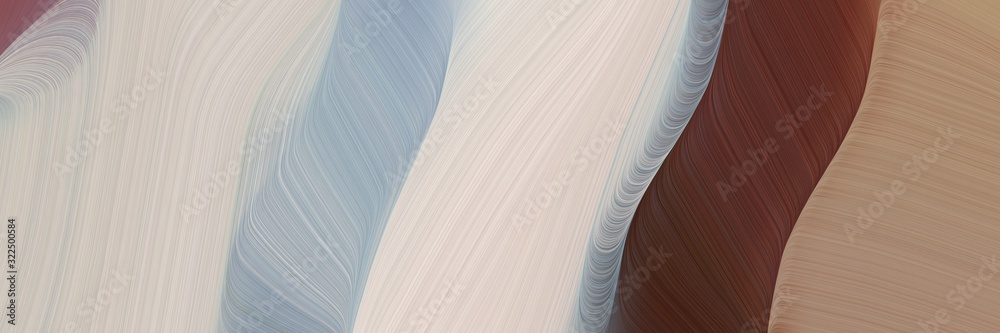 Poster dynamic header design with silver, pastel gray and old mauve colors. dynamic curved lines with fluid flowing waves and curves