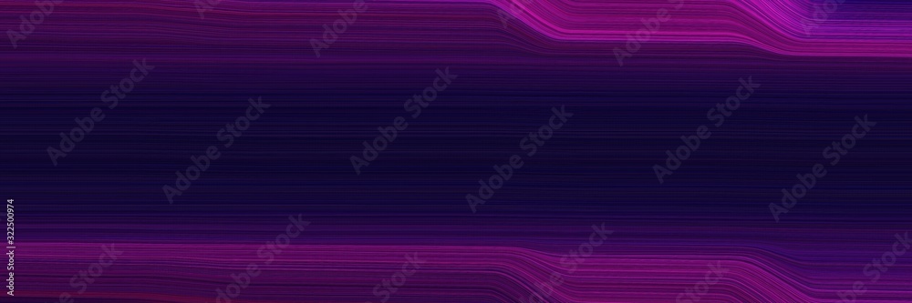 Poster moving banner with very dark blue, purple and medium violet red colors. dynamic curved lines with fluid flowing waves and curves