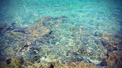Transparent sea water
