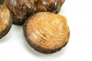 amandes cuites sur un fond blanc