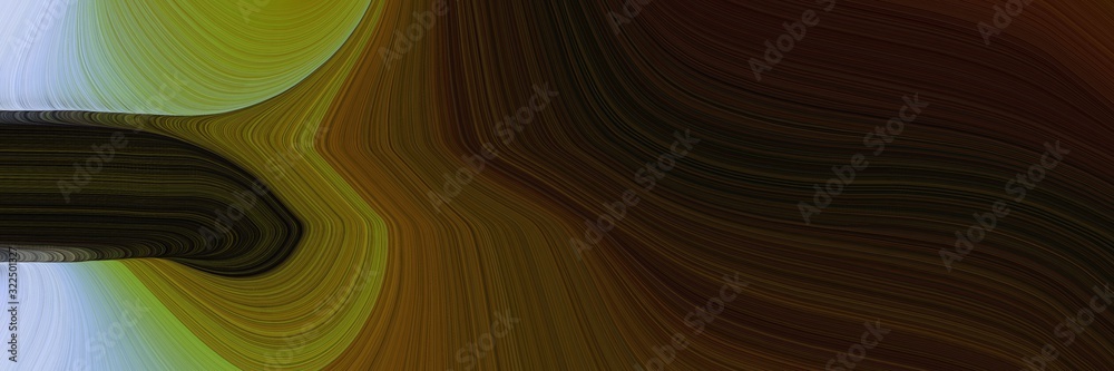 Aufkleber artistic horizontal header with very dark green, pastel blue and olive drab colors. dynamic curved l