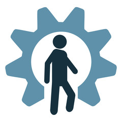 Developer vector icon. Freelancer gear illustration design
