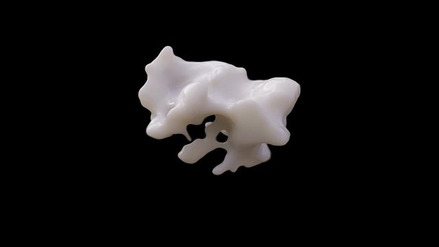 milk storm on black background