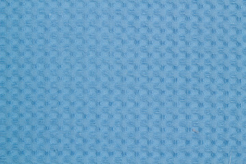 Fabric cotton fold, top view. Blue textile