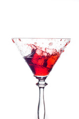 Splashing color in the glass