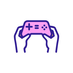 Control game icon vector. Thin line sign. Isolated contour symbol illustration