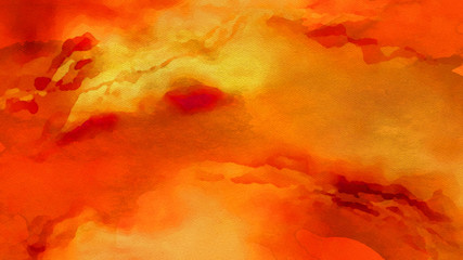 Fototapeta na wymiar Red and Orange Distressed Watercolour Background