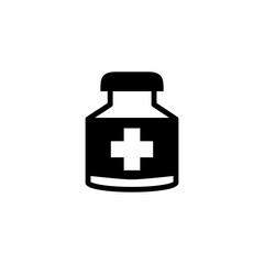 Obraz premium bottle medical icon design vector logo template EPS 10