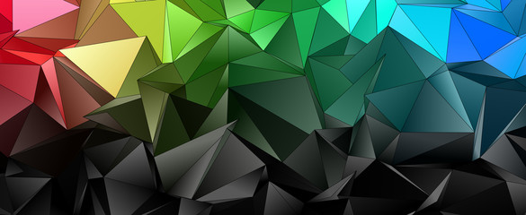 Obraz premium Abstract Low-Poly background. triangulated texture. Design 3d. Polygonal geometrical pattern. Triangular modern style
