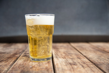 Filled with a beer from the bottle.