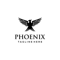 Phoenix bird abstract luxury Vector logo template