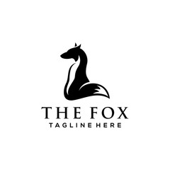 Illustration stand fox extracted for look logo template