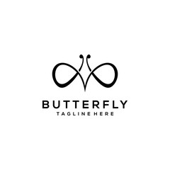 Creative modern Butterfly logo template. Vector illustration.