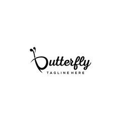 Creative modern Butterfly logo template. Vector illustration.