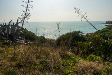 The coast in Vinaroz on a clear day, Costa Azahar