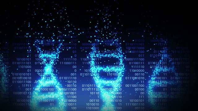 DNA molecule helix as a symbol for genetics code. Medicine and technology concept. Science biotechnology. Loop animation.