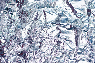 Silver foil with shiny surface for background