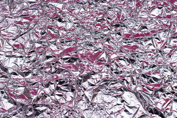 Silver foil with shiny surface for background