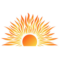 Summer Sun Card. Decorative Desigh for Holiday Greetings