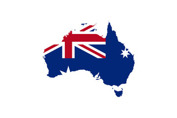 Flag and map of Australia.Vector illustration - 322510713