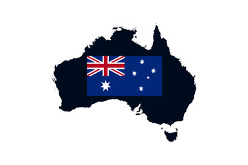 Flag and map of Australia.Vector illustration - 322510762
