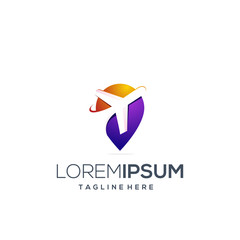 Vector logo design travel