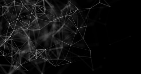 Connecting dots and lines. Global network connection. Plexus abstract technology. Science background.