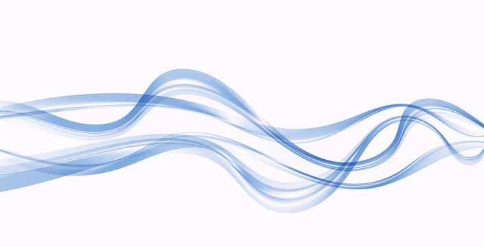 Abstract vector wavy, blue lines in the form of abstract waves background eps10