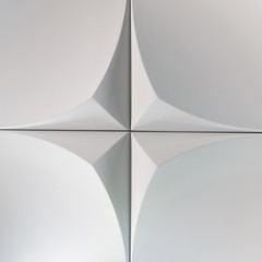 Light taupe plastic fragment as an abstract composition