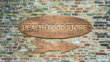 Street Sign HEALTH FOOD STORE