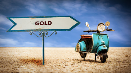 Street Sign to Gold