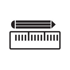 ruler pencil pen icon design vector logo template EPS 10