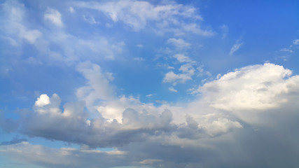 Blue sky with white clouds