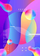 Abstract poster. Modern design futuristic banners with vibrant gradient shapes and minimalist elements. 
