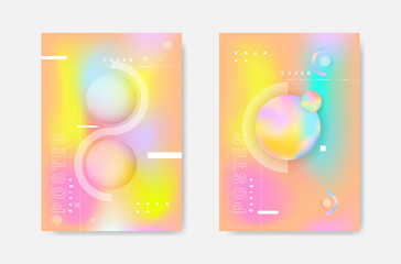 Abstract poster. Modern design futuristic banners with vibrant gradient shapes and minimalist elements. 