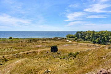 Geographical nodal point situated in Slusegaard in Bornholm island, Denmark
