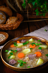 krupnik a delicious Polish barley soup
