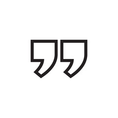 quote icon design vector logo template EPS 10